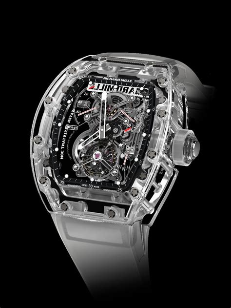 crystal tourbillon richard mille|tourbillon sapphire case.